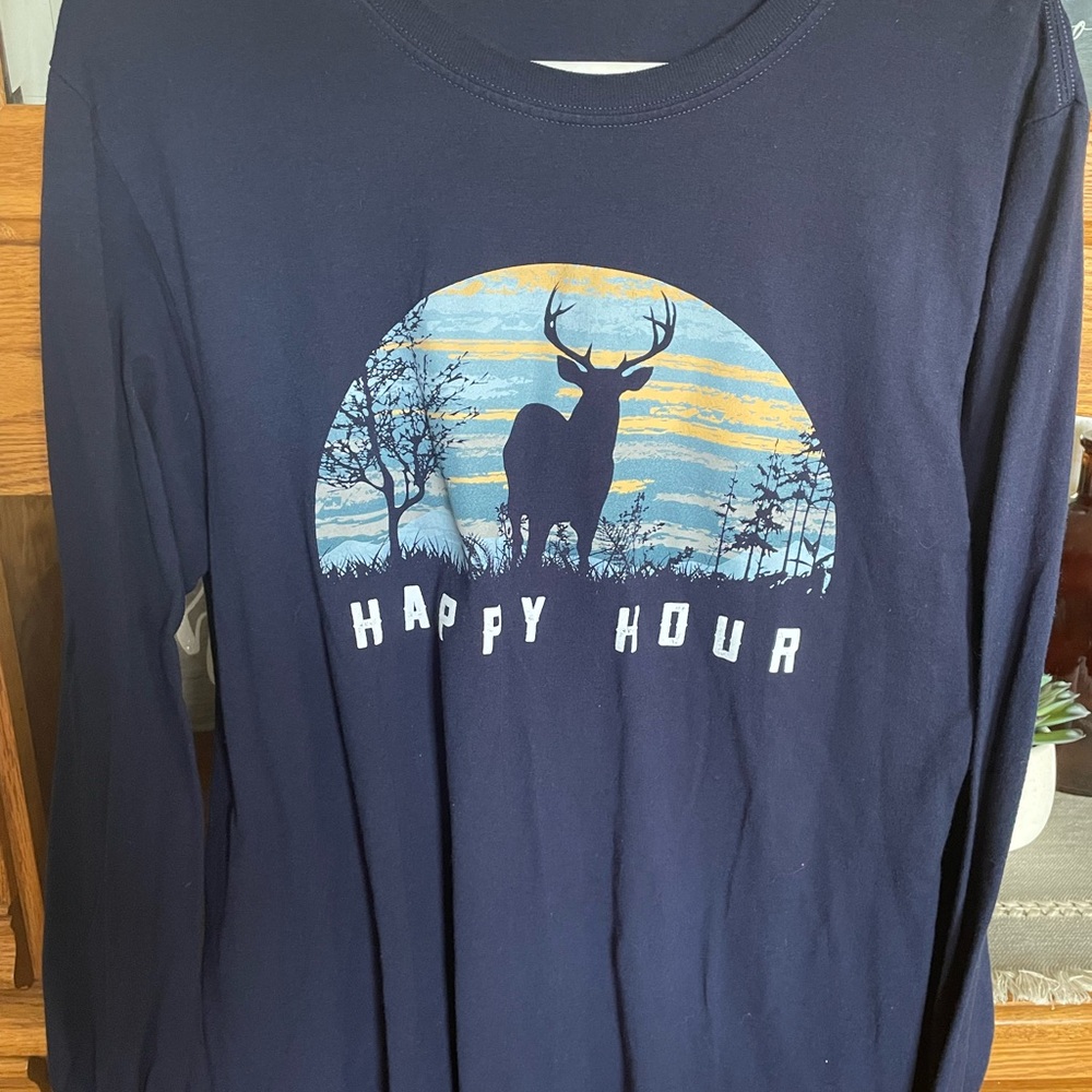 Unlisted Navy Blue 'Happy Hour' Long Sleeve Tee